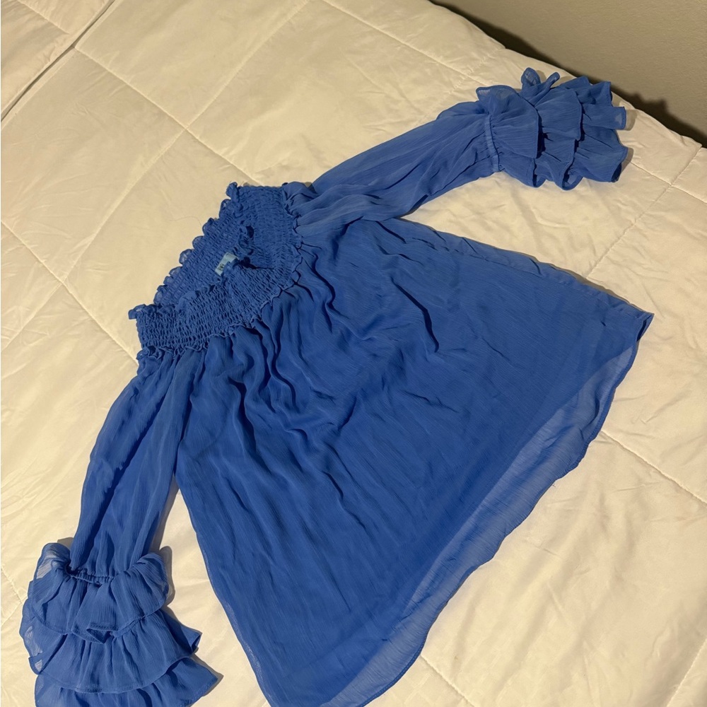 Elegant Blue Women's Top